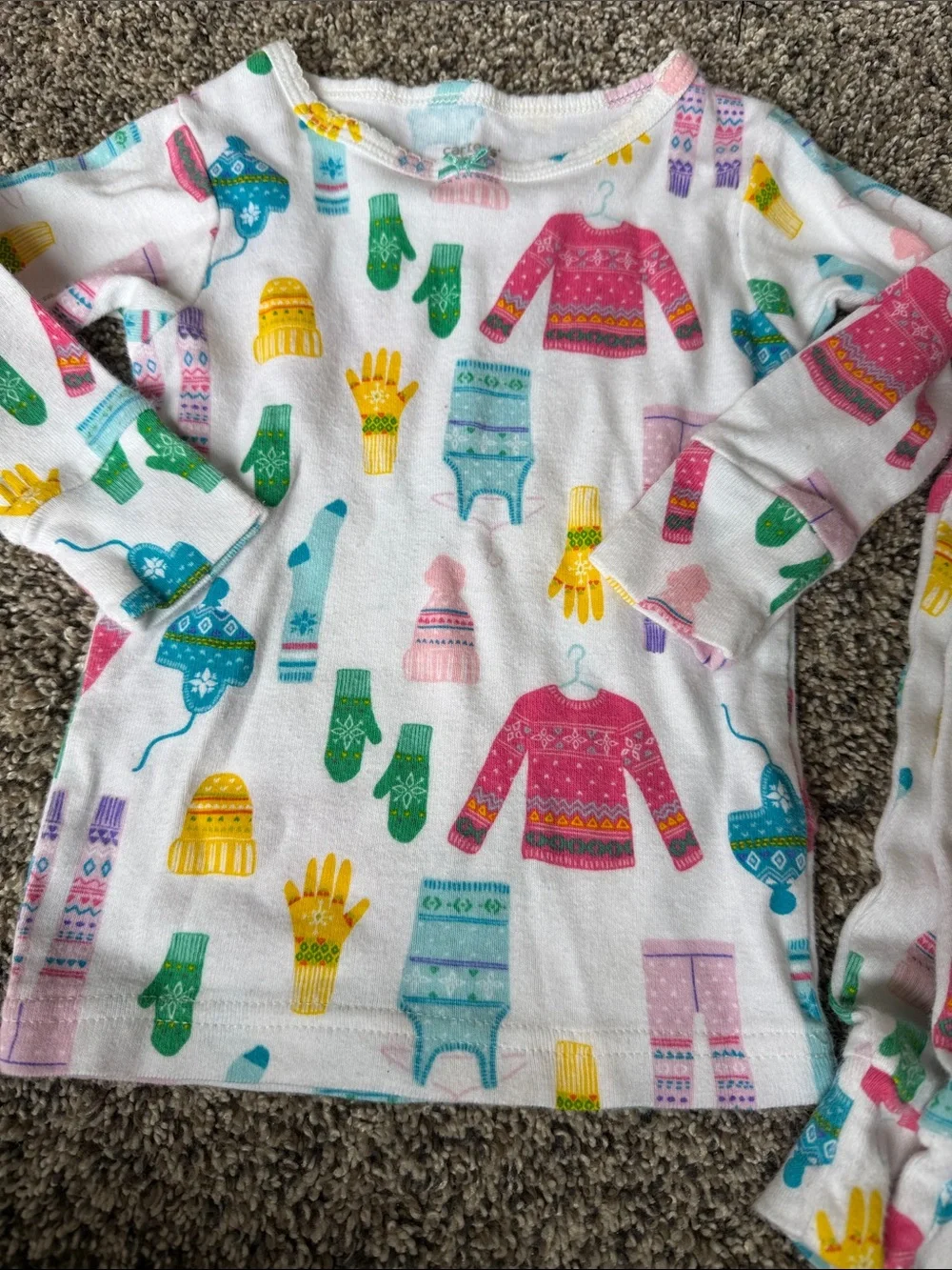 Carters cotton long sleeve pajama set size 9m